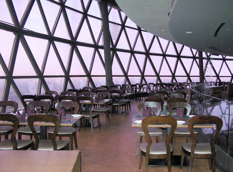 Revolving Restaurant construction of Oriental Pearl Tower